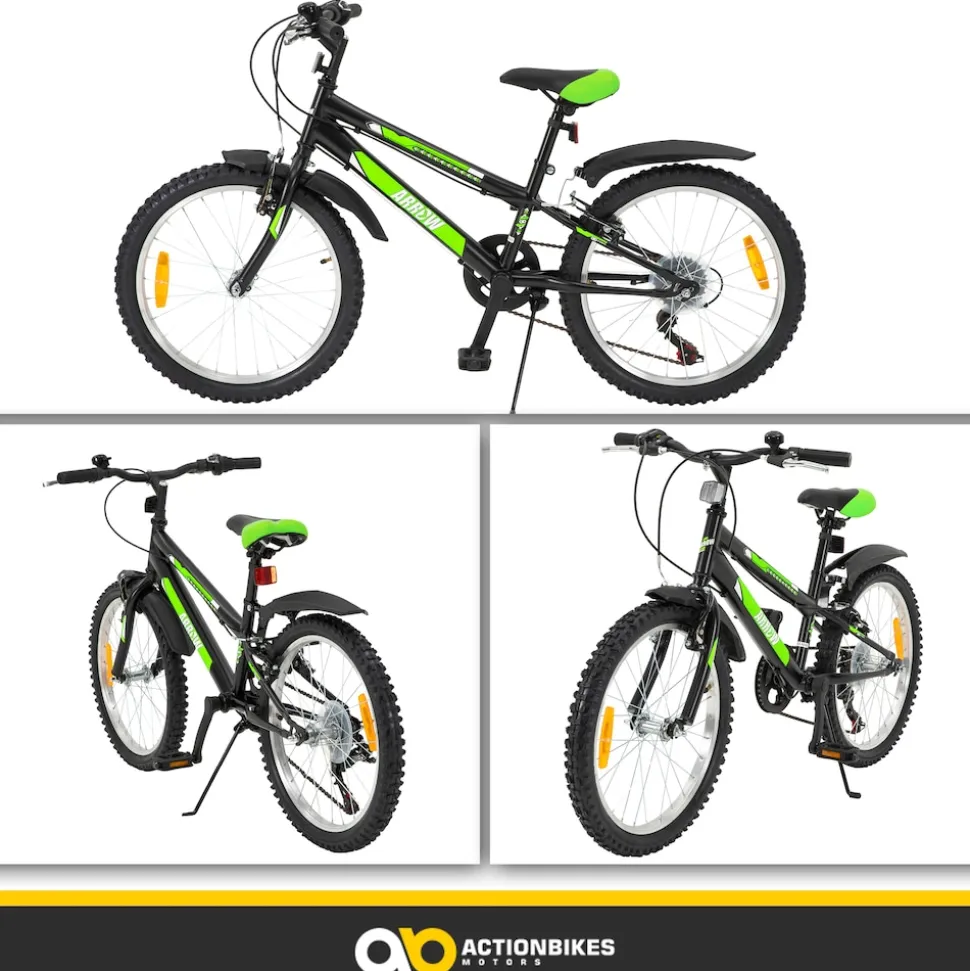 Actionbikes Kinderfahrrad Arrow 20 Zoll, Gangschaltung, V-Brake-Bremsen, verstellbar, Diamantrahmen