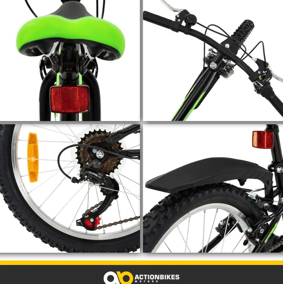 Actionbikes Kinderfahrrad Arrow 20 Zoll, Gangschaltung, V-Brake-Bremsen, verstellbar, Diamantrahmen