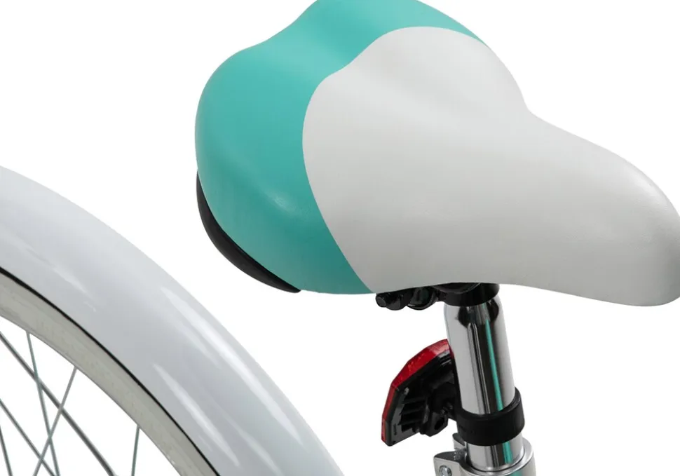 Actionbikes Kinderfahrrad Cruiser 20 Zoll, Rosa/Türkis, verstellbar, Seitenständer, V-Brake-Bremsen (Türkis)