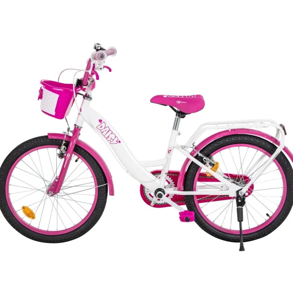 Actionbikes Kinderfahrrad Daisy 20 Zoll, pink, V-Brake-Bremsen, Antirutschgriffe, Kettenschutz, Korb (East)