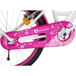 Actionbikes Kinderfahrrad Daisy 20 Zoll, pink, V-Brake-Bremsen, Antirutschgriffe, Kettenschutz, Korb (East)