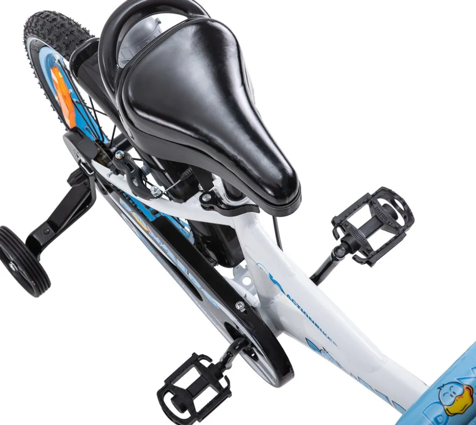 Actionbikes Kinderfahrrad Donaldo 16 Zoll, V-Brake-Bremsen, höhenverstellbar, Stützräder, Korb