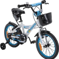 Actionbikes Kinderfahrrad Donaldo 16 Zoll, V-Brake-Bremsen, höhenverstellbar, Stützräder, Korb
