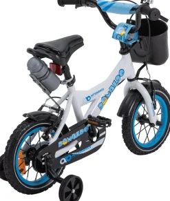 Actionbikes Kinderfahrrad Donaldo 12 Zoll, V-Brake-Bremsen, höhenverstellbar, Stützräder, Korb