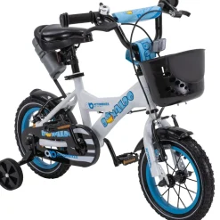 Actionbikes Kinderfahrrad Donaldo 12 Zoll, V-Brake-Bremsen, höhenverstellbar, Stützräder, Korb
