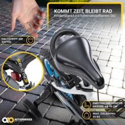 Actionbikes Kinderfahrrad Donaldo 12 Zoll, V-Brake-Bremsen, höhenverstellbar, Stützräder, Korb
