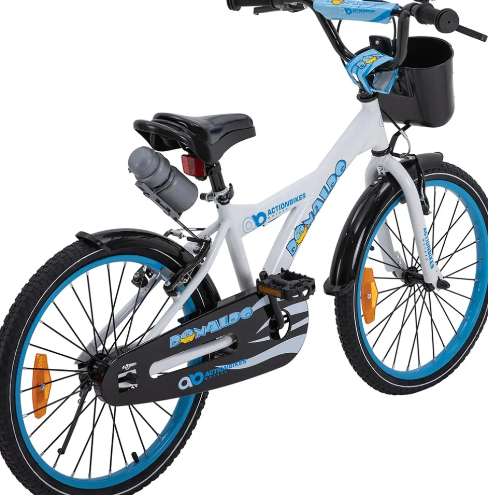 Actionbikes Kinderfahrrad Donaldo 20 Zoll, V-Brake-Bremsen, höhenverstellbar, Seitenständer, Korb