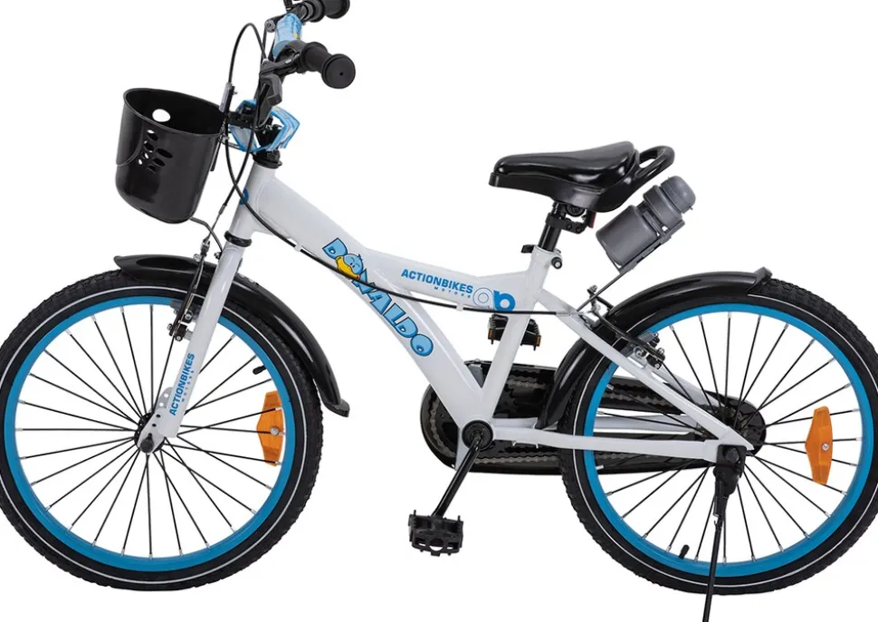 Actionbikes Kinderfahrrad Donaldo 20 Zoll, V-Brake-Bremsen, höhenverstellbar, Seitenständer, Korb