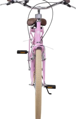 Actionbikes Kinderfahrrad Retrostar 24 Zoll, Rosa, Fahrradständer, Gepäckträger, Sattel gefedert (Rosa)