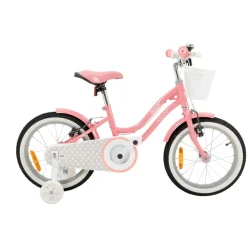 Actionbikes Kinderfahrrad Starlight 16 Zoll, Rosa, Stützräder, Fahrradkorb, Klingel, Kettenschutz (Classic)