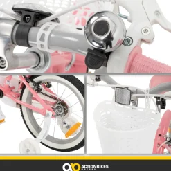 Actionbikes Kinderfahrrad Starlight 16 Zoll, Rosa, Stützräder, Fahrradkorb, Klingel, Kettenschutz (Classic)