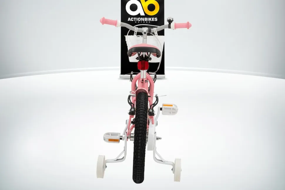 Actionbikes Kinderfahrrad Starlight 16 Zoll, Rosa, Stützräder, Fahrradkorb, Klingel, Kettenschutz (Classic)