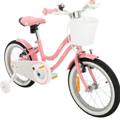 Actionbikes Kinderfahrrad Starlight 16 Zoll, Rosa, Stützräder, Fahrradkorb, Klingel, Kettenschutz (Classic)