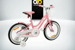 Actionbikes Kinderfahrrad Starlight 16 Zoll, Rosa, Stützräder, Fahrradkorb, Klingel, Kettenschutz (Classic)
