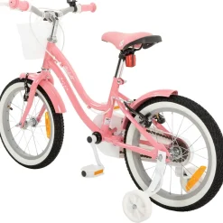 Actionbikes Kinderfahrrad Starlight 16 Zoll, Rosa, Stützräder, Fahrradkorb, Klingel, Kettenschutz (Classic)