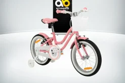 Actionbikes Kinderfahrrad Starlight 16 Zoll, Rosa, Stützräder, Fahrradkorb, Klingel, Kettenschutz (Classic)