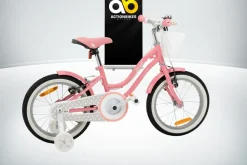 Actionbikes Kinderfahrrad Starlight 16 Zoll, Rosa, Stützräder, Fahrradkorb, Klingel, Kettenschutz (Classic)