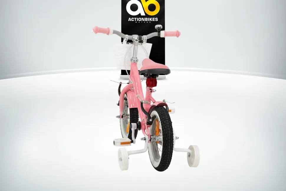 Actionbikes Kinderfahrrad Starlight 12 Zoll, Rosa, Stützräder, Fahrradkorb, Klingel, Kettenschutz (Classic)