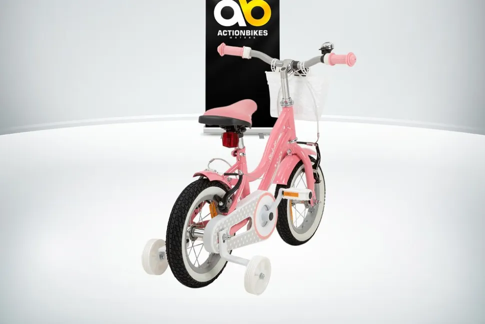 Actionbikes Kinderfahrrad Starlight 12 Zoll, Rosa, Stützräder, Fahrradkorb, Klingel, Kettenschutz (Classic)