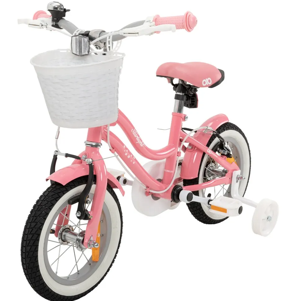 Actionbikes Kinderfahrrad Starlight 12 Zoll, Rosa, Stützräder, Fahrradkorb, Klingel, Kettenschutz (Classic)