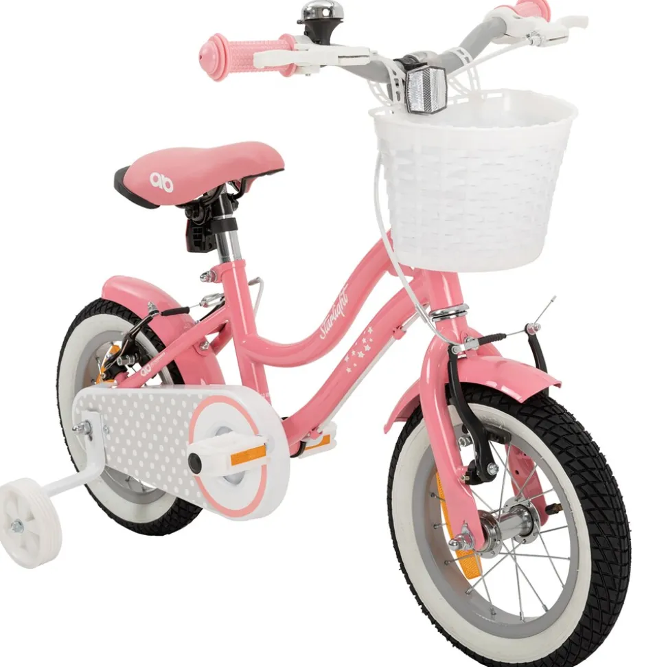 Actionbikes Kinderfahrrad Starlight 12 Zoll, Rosa, Stützräder, Fahrradkorb, Klingel, Kettenschutz (Classic)