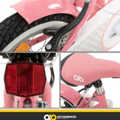 Actionbikes Kinderfahrrad Starlight 12 Zoll, Rosa, Stützräder, Fahrradkorb, Klingel, Kettenschutz (Classic)