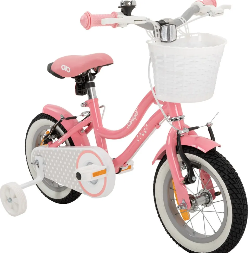 Actionbikes Kinderfahrrad Starlight 12 Zoll, Rosa, Stützräder, Fahrradkorb, Klingel, Kettenschutz (Classic)