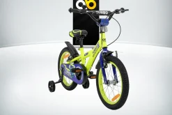 Actionbikes Kinderfahrrad Turbo 16 Zoll, Stützräder, V-Brake-Bremsen, Lenker-/Kettenschutz, Klingel