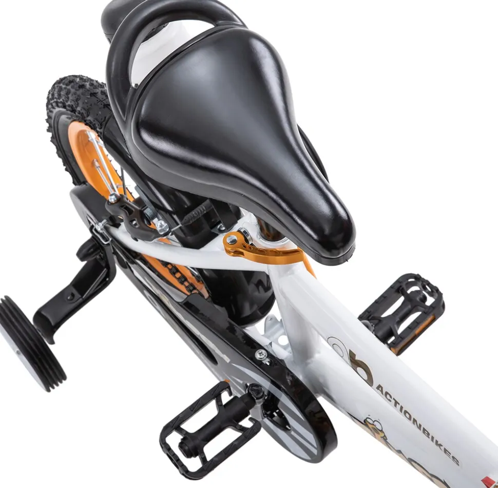 Actionbikes Kinderfahrrad Timson 12 Zoll, V-Brake-Bremsen, höhenverstellbar, Stützräder, Korb