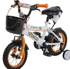 Actionbikes Kinderfahrrad Timson 12 Zoll, V-Brake-Bremsen, höhenverstellbar, Stützräder, Korb
