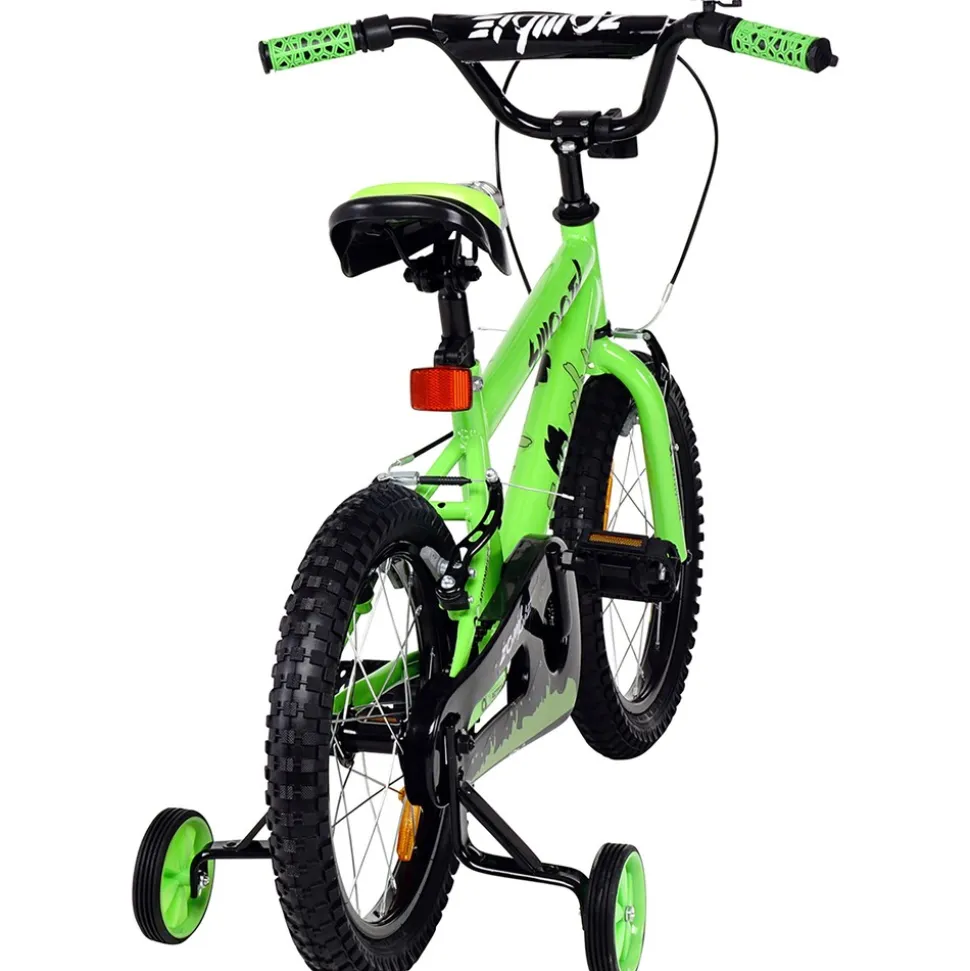 Actionbikes Kinderfahrrad Zombie 16 Zoll, V-Brake-Bremsen, höhenverstellbar, Stützräder, Reflektoren