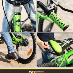 Actionbikes Kinderfahrrad Zombie 20 Zoll, V-Brake-Bremsen, Seitenständer, Reflektoren, Kettenschutz