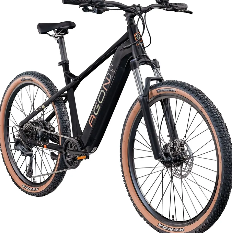 Agon Alpha E Bike Mountainbike Herren 160 - 185 cm Pedelec 27,5 Zoll Hardtail MTB Trail mit Ananda Motor 10 Gang 540 Wh