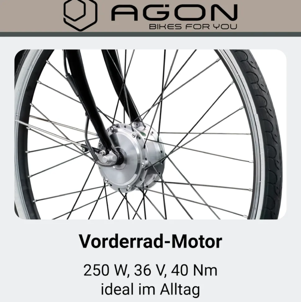 Agon Assist E Bike 28 Zoll Pedelec Damen Elektro Fahrrad 3 Gang Citybike tiefer Einstieg