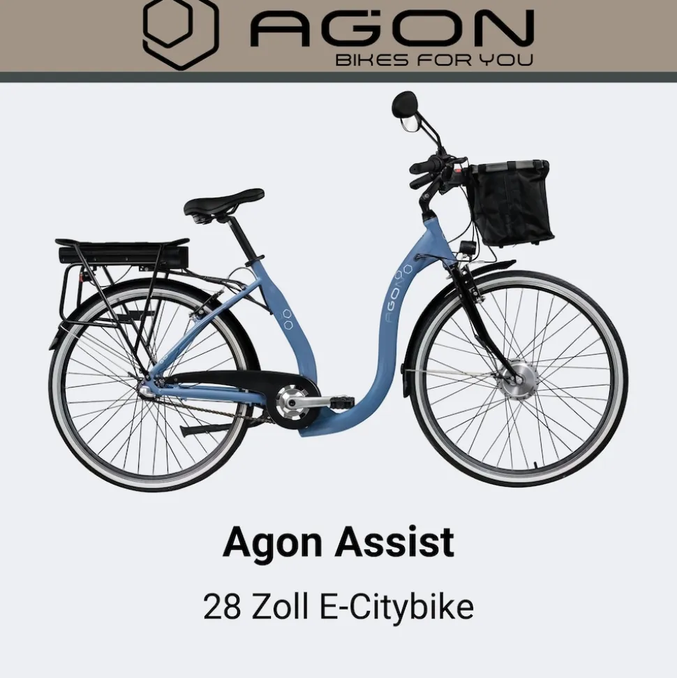 Agon Assist E Bike 28 Zoll Pedelec Damen Elektro Fahrrad 3 Gang Citybike tiefer Einstieg