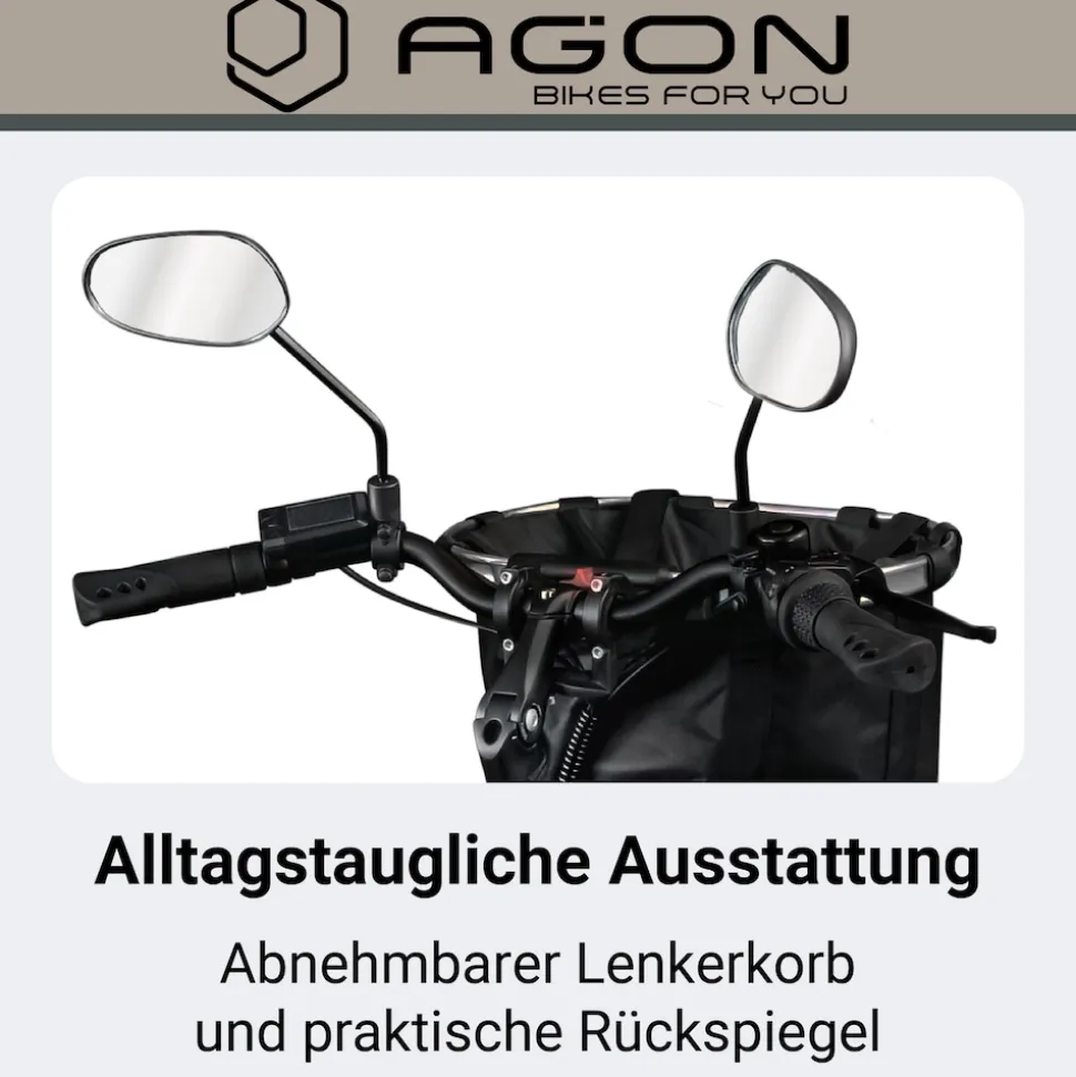 Agon Assist E Bike 28 Zoll Pedelec Damen Elektro Fahrrad 3 Gang Citybike tiefer Einstieg