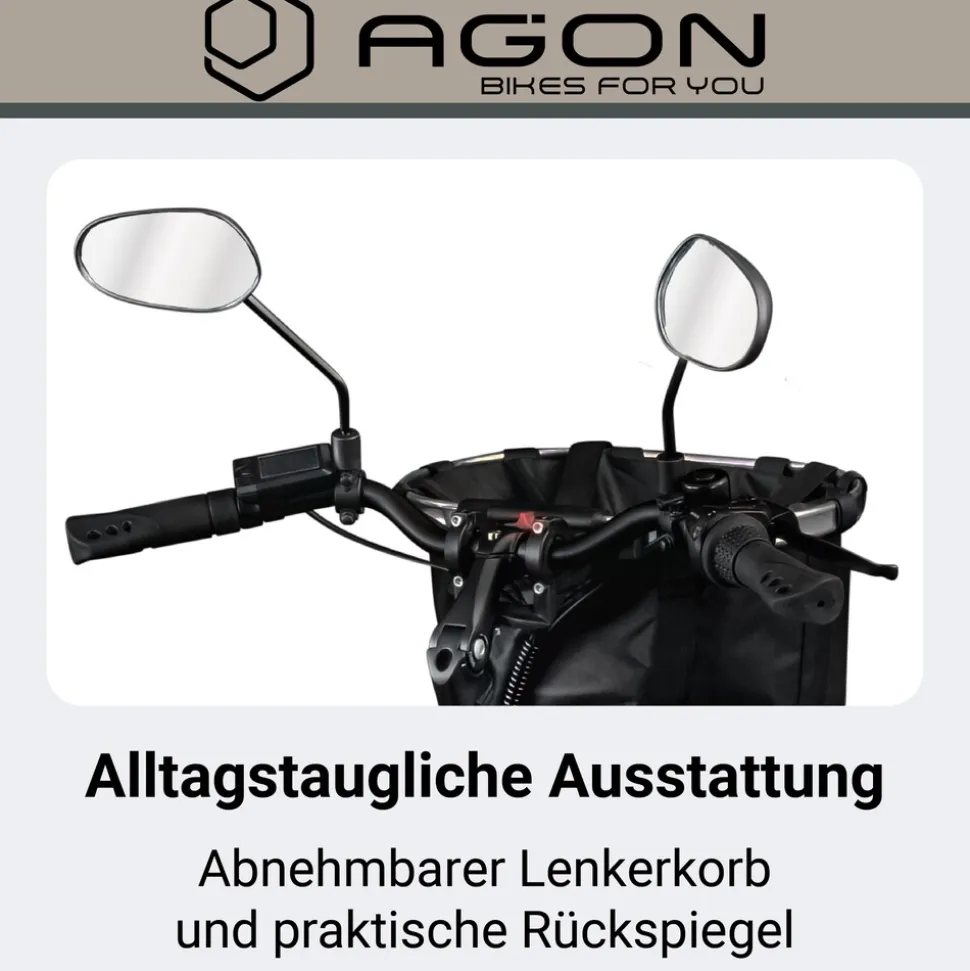 Agon Assist E Bike 28 Zoll Pedelec Damen Elektro Fahrrad 3 Gang Citybike tiefer Einstieg
