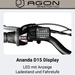 Agon Avesa E Bike Trekkingrad Damen Herren ab 155 cm mit Nabenmotor Pedelec Trekking Fahrrad mit 21 Gang und Beleuchtung StVZO Tiefeinsteiger