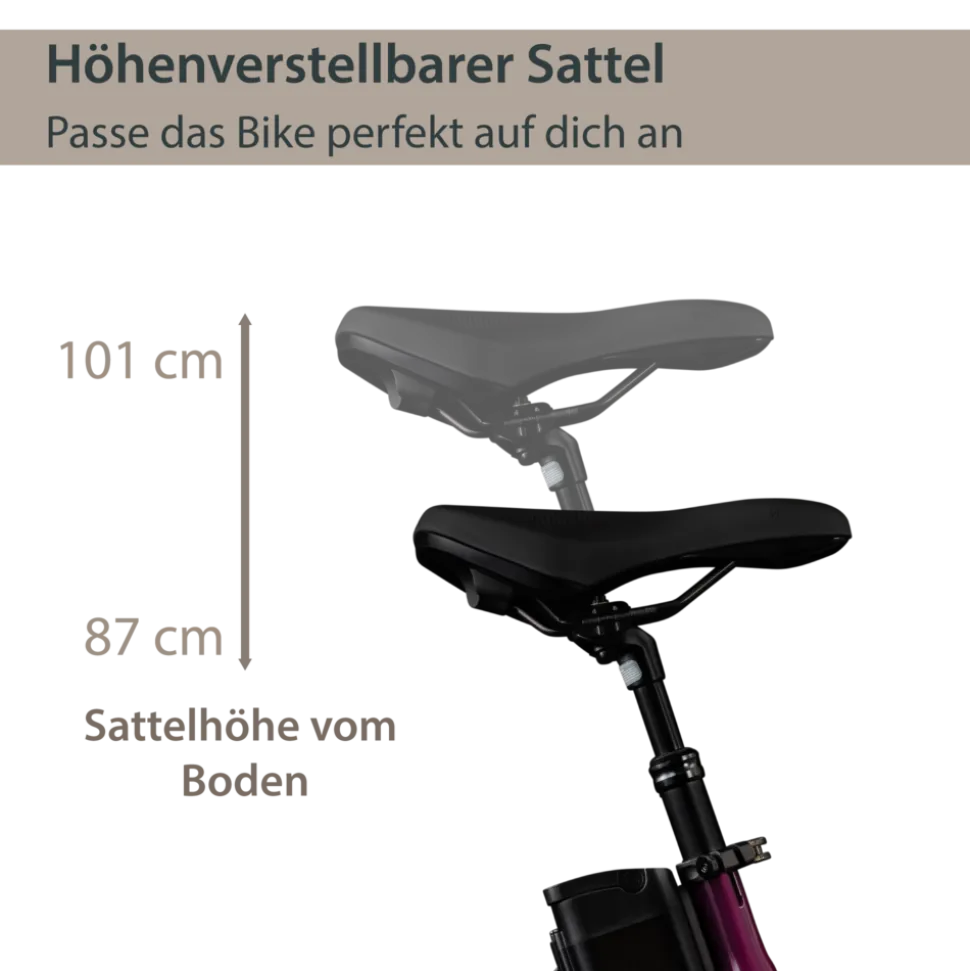 Agon Axis E-Bike 26 Zoll Citybike Damen Herren 140 - 165 cm Pedelec mit Nabenmotor Fahrrad 3 Gang und Beleuchtung StVZO