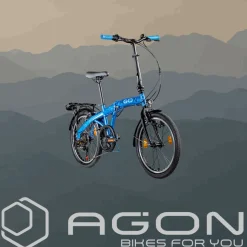 Agon Parklane Klapprad 150 - 185 cm Klappfahrrad mit 6 Gängen Fahrrad Faltrad mit Beleuchtung StVZO und Fahrradständer