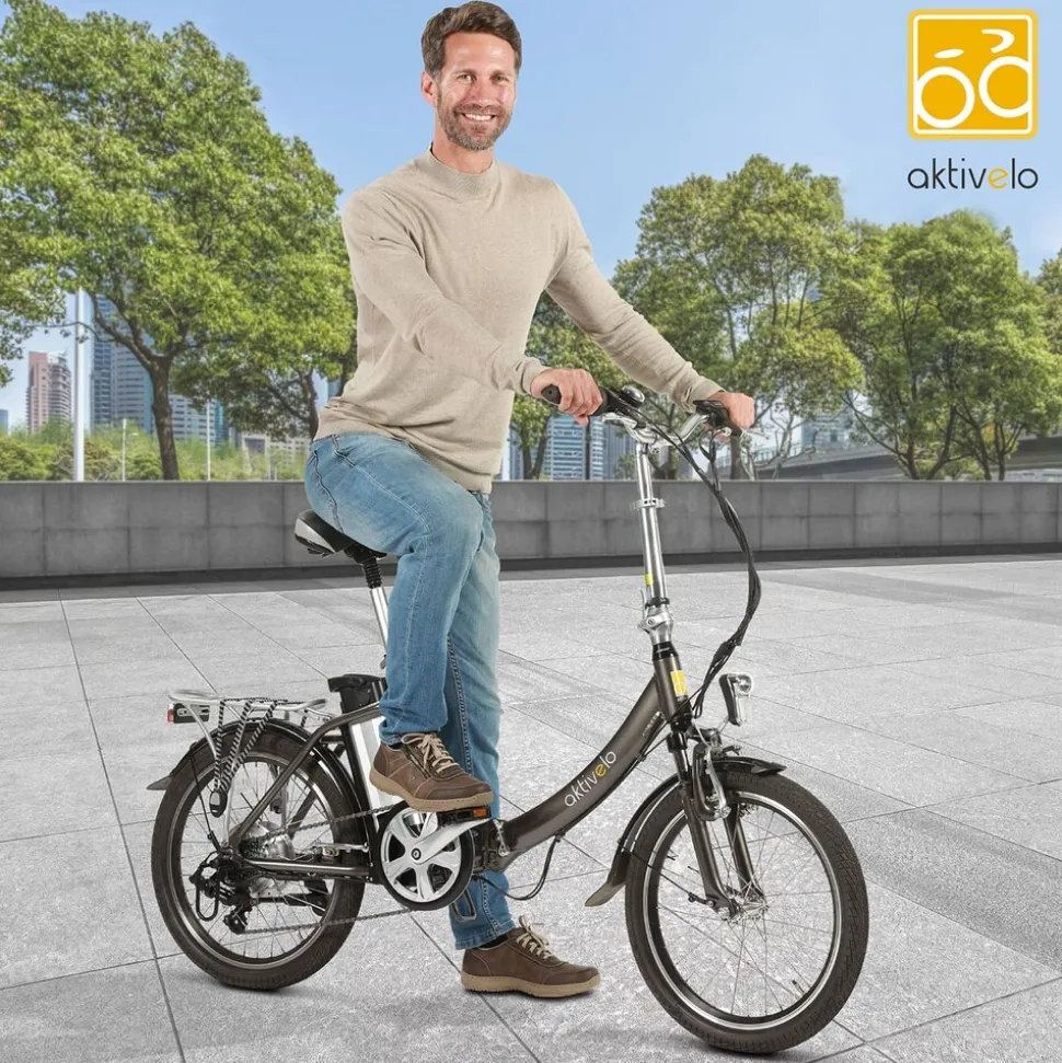 aktivelo Alu-Elektro-Faltrad Klapprad »Sport«, 20 Zoll