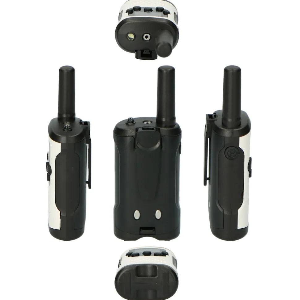 Alecto FR-175 - Set von zwei Funkgeräten - Reichweite von bis zu 7 Kilometern, weiß/schwarz