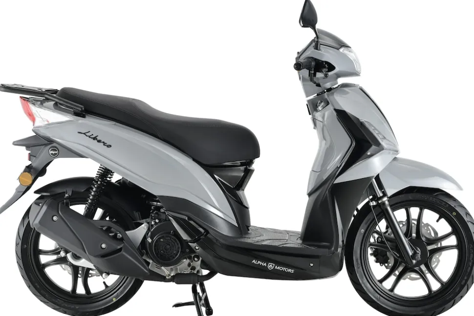 Alpha Motors Motorroller Libero 125 ccm 90 km/h EURO 5+ 16-Zoll grau-schwarz