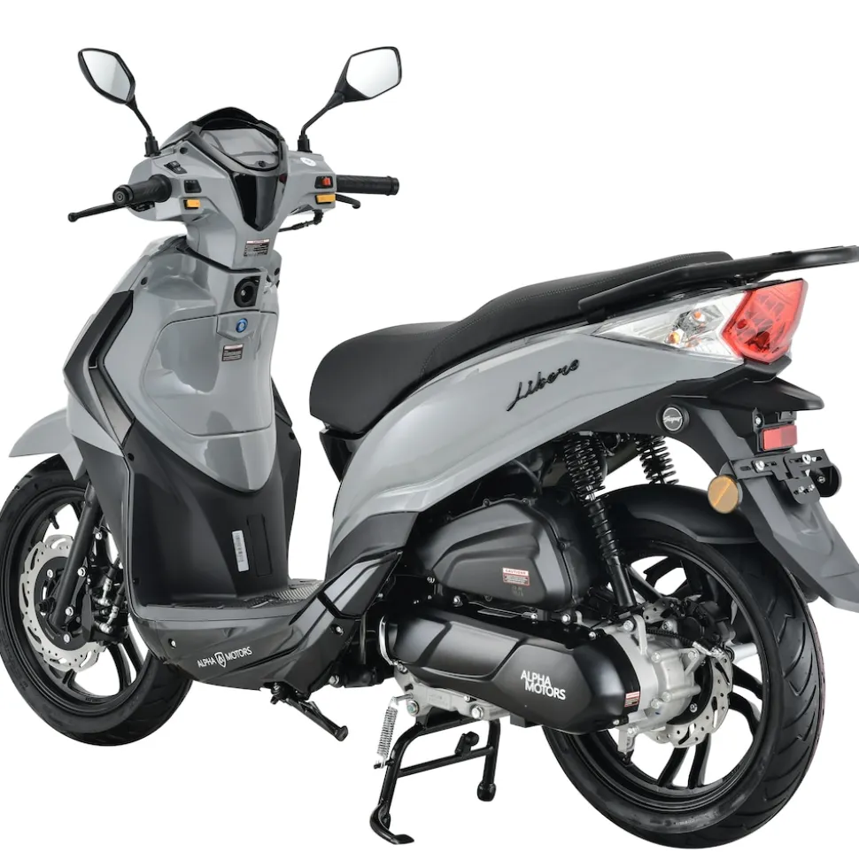 Alpha Motors Motorroller Libero 125 ccm 90 km/h EURO 5+ 16-Zoll grau-schwarz