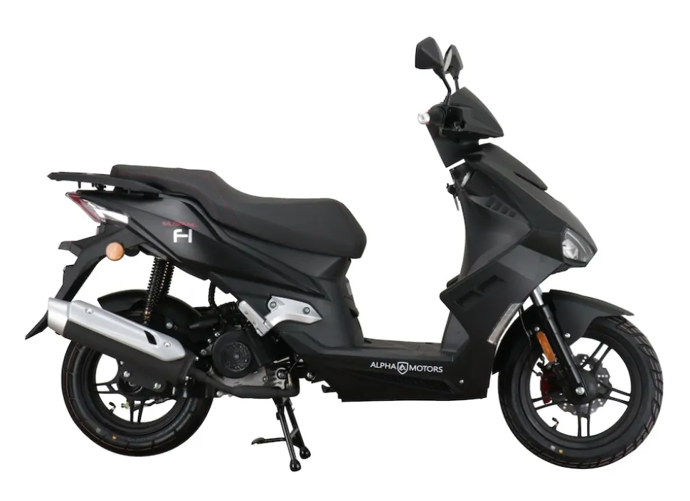 Alpha Motors Motorroller Mustang FI 50 ccm 45 kmh EURO 5 mattschwarz