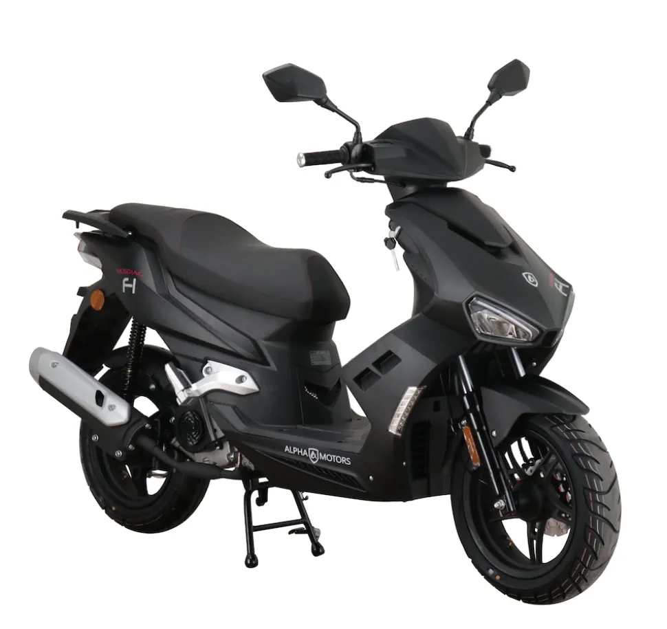 Alpha Motors Motorroller Mustang FI 50 ccm 45 kmh EURO 5 mattschwarz