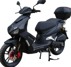 Alpha Motors Motorroller Mustang FI 125 ccm 85 kmh EURO 5+ mattschwarz inkl. Topcase