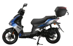 Alpha Motors Motorroller Mustang FI 50 ccm 45 kmh EURO 5 blau-grau inkl. Topcase