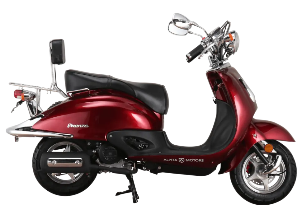 Alpha Motors Motorroller Retro Firenze 125 ccm 85 km/h EURO 5+ weinrot