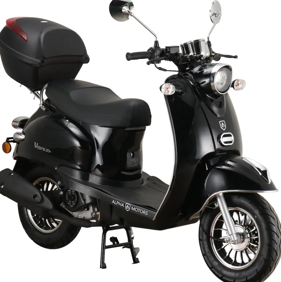 Alpha Motors Motorroller Venus 50 ccm 45 km/h EURO 5 schwarz inkl. Topcase